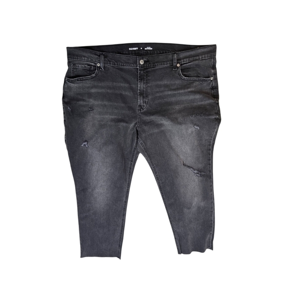 Old Navy Distressed Faded Black Low Rise Boyfriend Jeams Plus 18 New - Picture 4 of 12